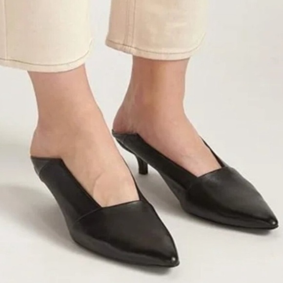 Thakoon Shoes - THAKOON Black Lesther Kitten Mule